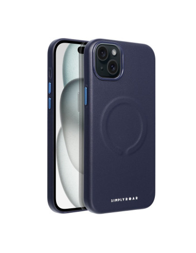 Etui Roar Leather Mag Case - pour iPhone 15 Plus navy