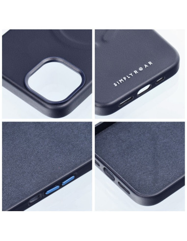 Etui Roar Leather Mag Case - pour iPhone 15 Plus navy