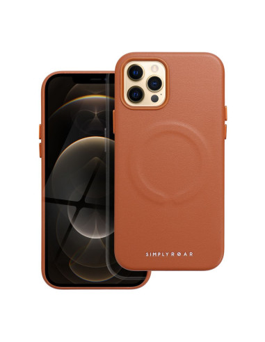 ETUI Roar Leather Mag Case - pour iPhone 12 Pro Brun