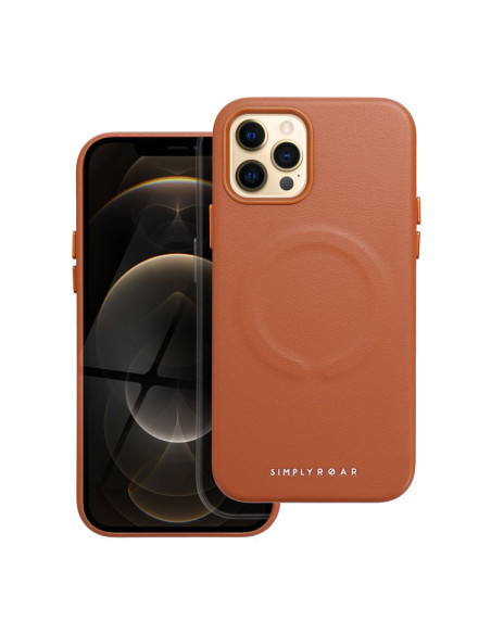 ETUI Roar Leather Mag Case - pour iPhone 12 Pro Brun