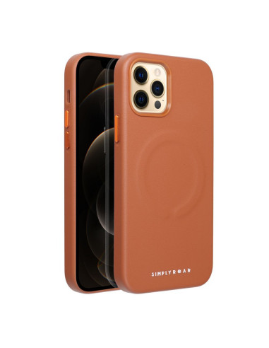 ETUI Roar Leather Mag Case - pour iPhone 12 Pro Brun