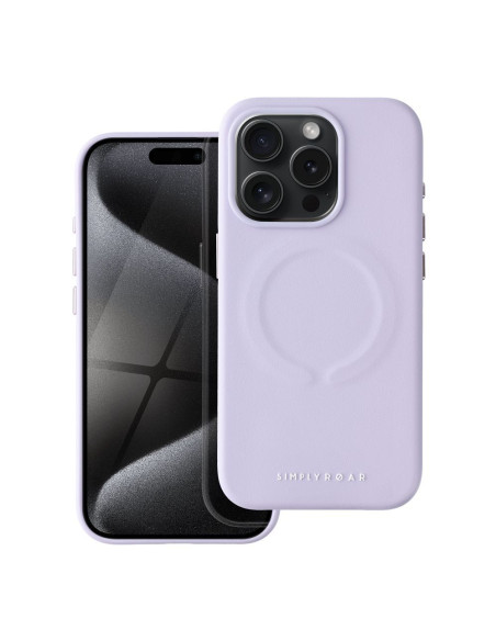 Etui Roar Leather Mag Case - pour iPhone 15 Pro Violet