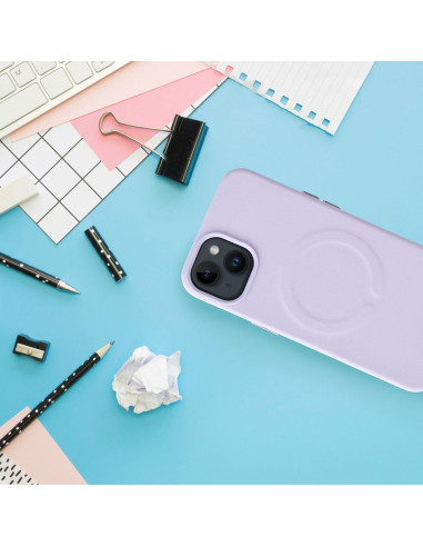 Etui Roar Leather Mag Case - pour iPhone 15 Pro Violet