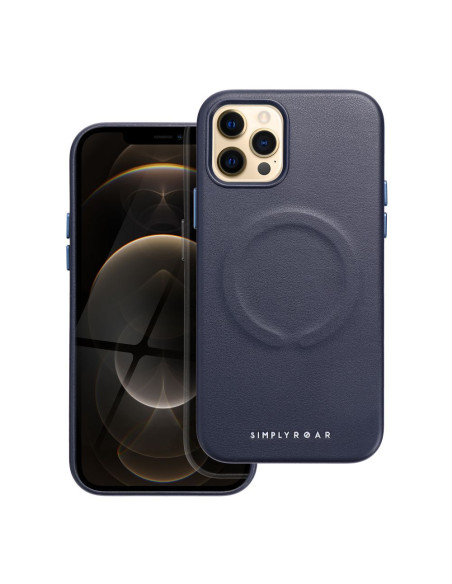 Etui Roar Leather Mag Case - pour iPhone 12 Pro navy