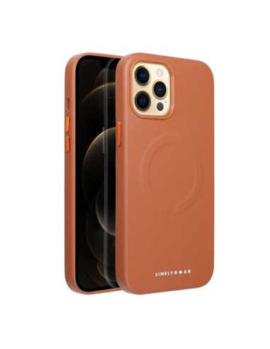 ETUI Roar Leather Mag Case - pour iPhone 12 Pro Max Brun