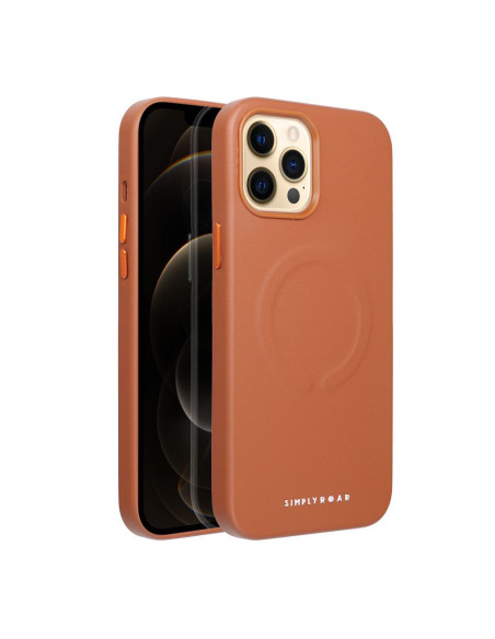 ETUI Roar Leather Mag Case - pour iPhone 12 Pro Max Brun