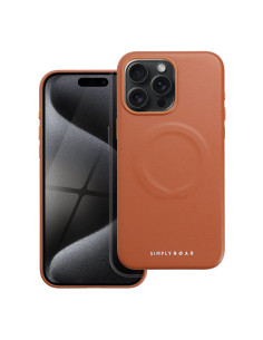ETUI Roar Leather Mag Case - pour iPhone 15 Pro Max Brun