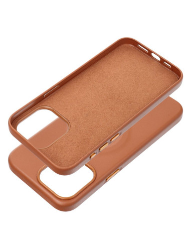 ETUI Roar Leather Mag Case - pour iPhone 15 Pro Max Brun