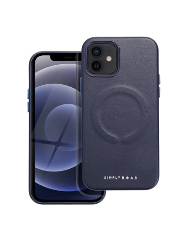 Etui Roar Leather Mag Case - pour iPhone 12 navy