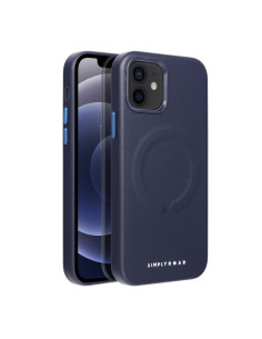 Etui Roar Leather Mag Case - pour iPhone 12 navy 2