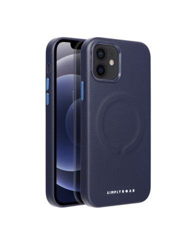 Etui Roar Leather Mag Case - pour iPhone 12 navy