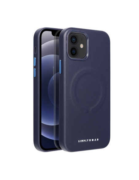 Etui Roar Leather Mag Case - pour iPhone 12 navy