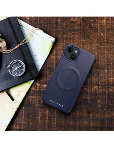 Etui Roar Leather Mag Case - pour iPhone 12 navy