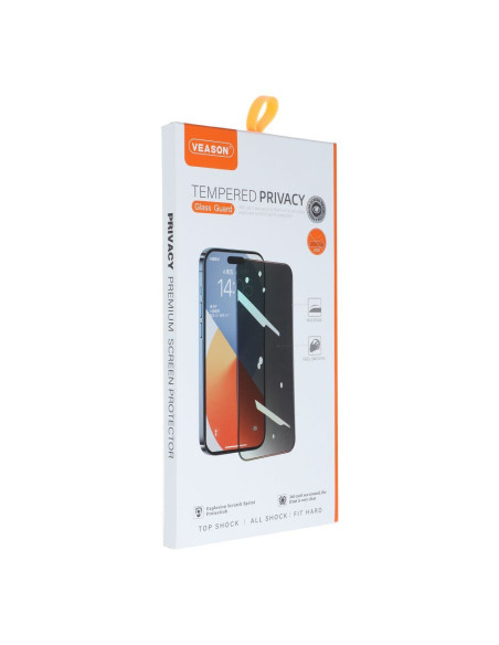 6D Pro Verre trempé - pour Iphone 14 Pro noir