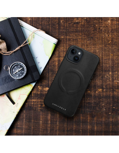 ETUI Roar Leather Mag Case - pour iPhone 15 Plus NOIR