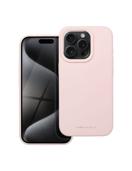 Roar Cloud-Skin Case - pour iPhone 15 Pro Rose clair