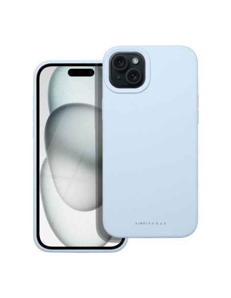 Roar Cloud-Skin Case - pour iPhone 15 Plus Bleu Clair