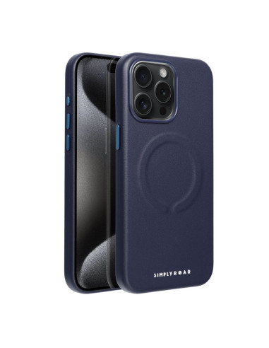 Etui Roar Leather Mag Case - pour iPhone 15 Pro Max navy