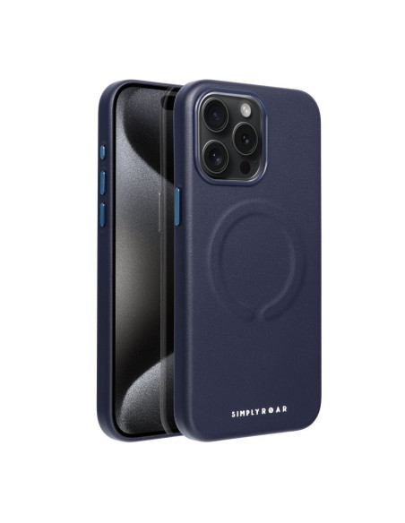 Etui Roar Leather Mag Case - pour iPhone 15 Pro Max navy