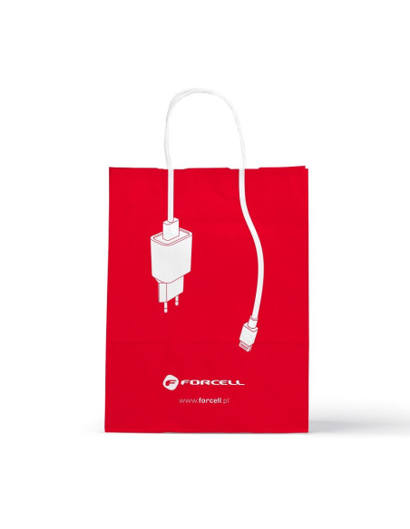 Sac en papier Forcell rouge