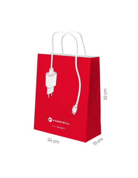 Sac en papier Forcell rouge