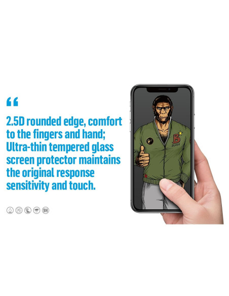 Verre trempé 5D de Mr. Monkey Verre trempé - pour Samsung Galaxy A34 5G noir (Strong Lite)