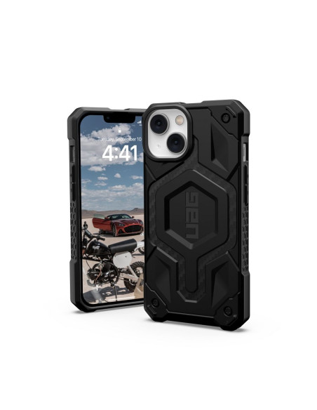 Coque ( UAG ) Urban Armor Gear Monarch pour IPHONE 14 PLUS compatible avec MagSafe fibre de carbone