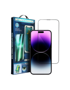 5D Full Glue Tempered Glass for iPhone 13 Mini black + applicator