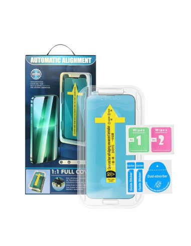 5D Full Glue Tempered Glass for iPhone 13 Mini black + applicator