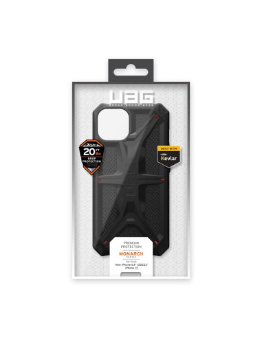 Coque ( UAG ) Urban Armor Gear Monarch pour IPHONE 14 PLUS kevlar noir