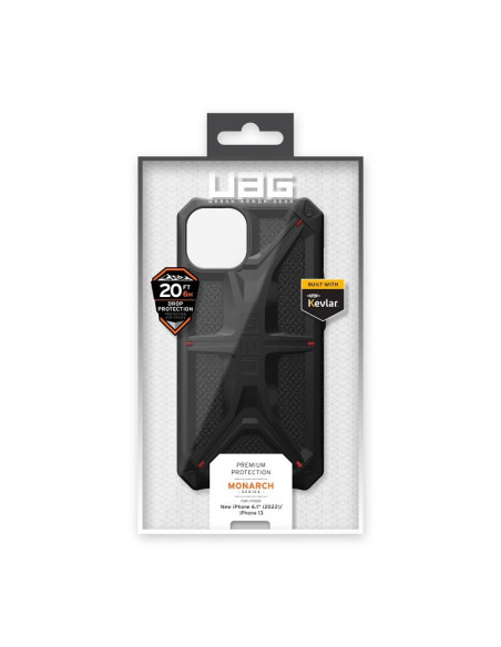 Coque ( UAG ) Urban Armor Gear Monarch pour IPHONE 14 PLUS kevlar noir
