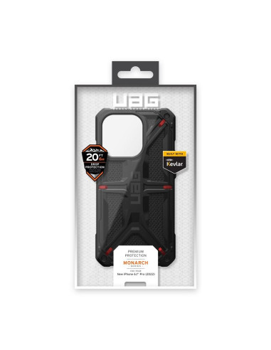 ( UAG ) Urban Armor Gear Monarch case for IPHONE 14 PRO kevlar black