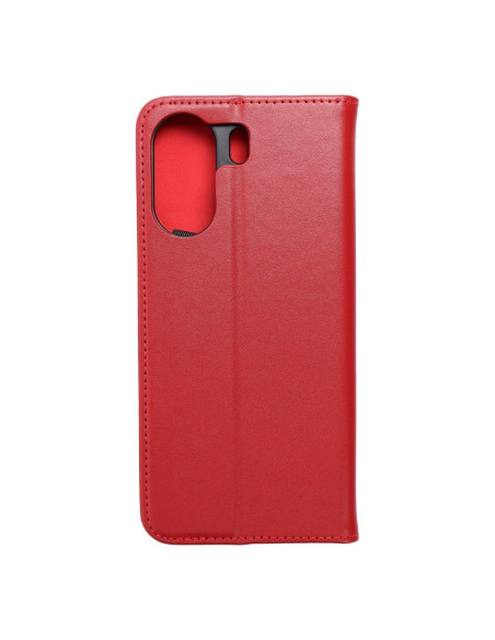 Étui en cuir SMART PRO pour XIAOMI Redmi 13C / POCO C65 bordeaux