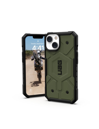 Coque ( UAG ) Urban Armor Gear Pathfinder pour IPHONE 14 PLUS compatible avec MagSafe vert