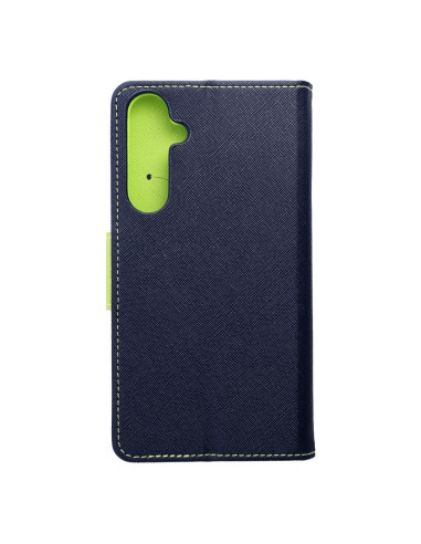 Etui pour SAMSUNG A55 bleu marine / vert lime