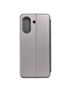 Étui Book Elegance pour Xiaomi Redmi 13c / POCO C65 acier 2
