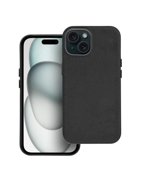 Housse Mag tissée compatible avec MagSafe pour IPHONE 15 noir