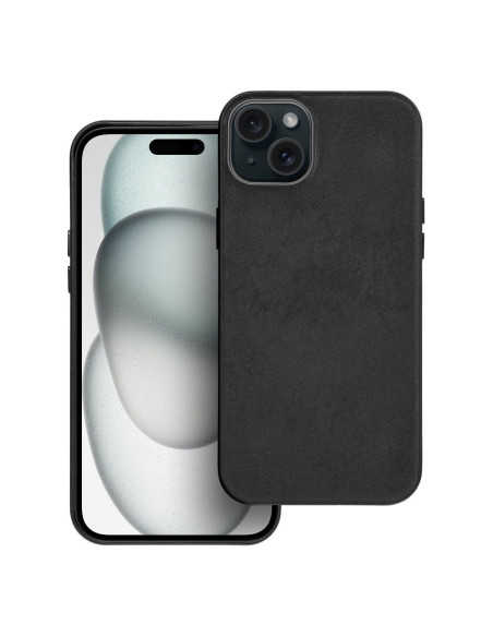 Housse Mag tissée compatible avec MagSafe pour IPHONE 15 PLUS noir