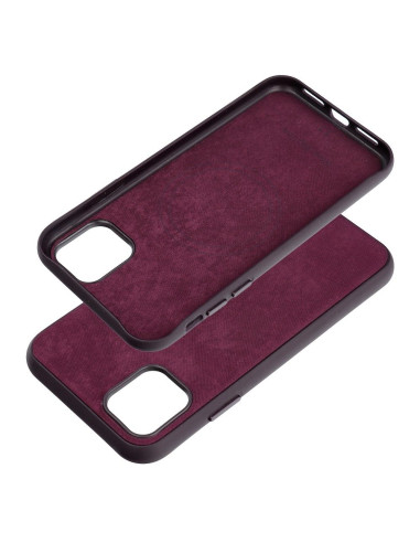 Housse Mag tissée compatible avec MagSafe pour IPHONE 11 bordeaux