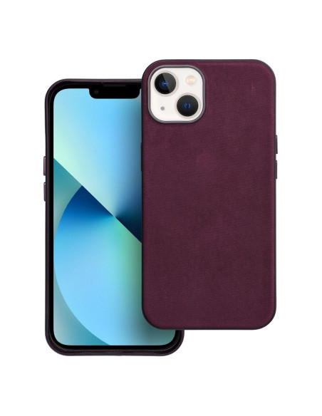 Housse Mag tissée compatible avec MagSafe pour IPHONE 13 bordeaux