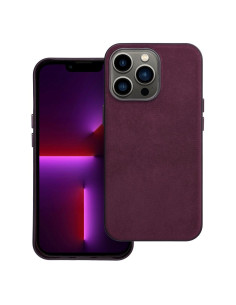Housse Mag tissée compatible avec MagSafe pour IPHONE 13 PRO bordeaux