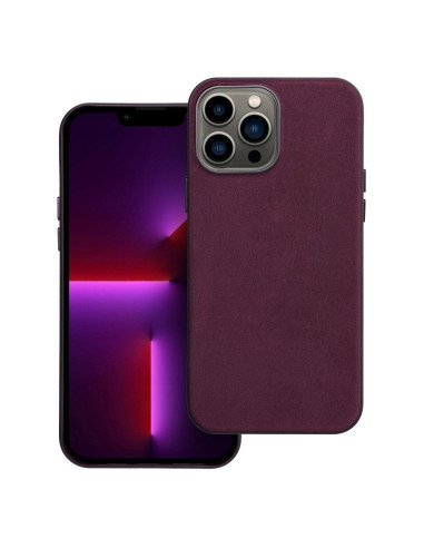 Housse Mag tissée compatible avec MagSafe pour IPHONE 13 PRO MAX bordeaux