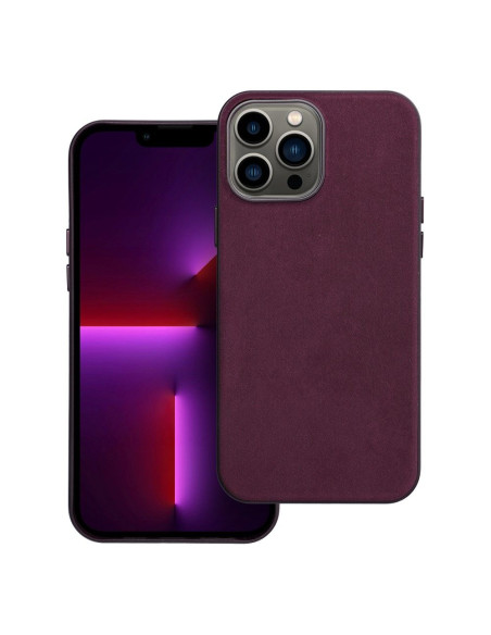 Housse Mag tissée compatible avec MagSafe pour IPHONE 13 PRO MAX bordeaux