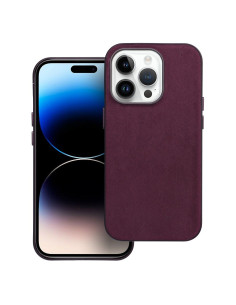 Housse Mag tissée compatible avec MagSafe pour IPHONE 14 PRO bordeaux