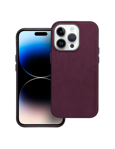Housse Mag tissée compatible avec MagSafe pour IPHONE 14 PRO bordeaux