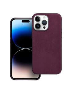 Housse Mag tissée compatible avec MagSafe pour IPHONE 14 PRO MAX bordeaux