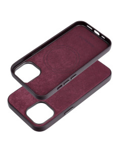 Housse Mag tissée compatible avec MagSafe pour IPHONE 15 bordeaux 2