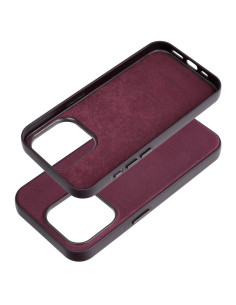 Housse Mag tissée compatible avec MagSafe pour IPHONE 15 PRO bordeaux 2