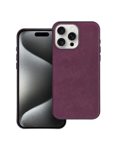Housse Mag tissée compatible avec MagSafe pour IPHONE 15 PRO MAX bordeaux
