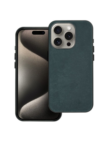 Housse Mag tissée compatible avec MagSafe pour IPHONE 15 PRO vert
